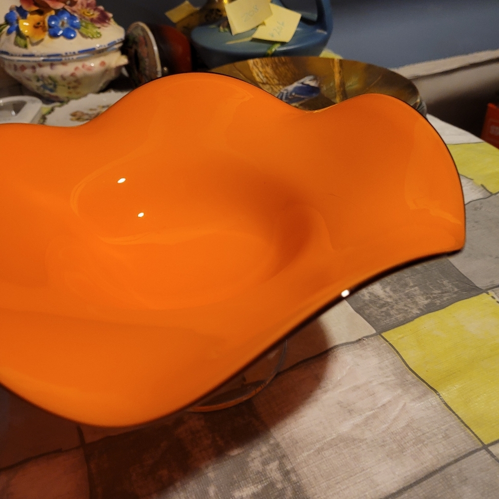 Vintage Blown Glass Bowl